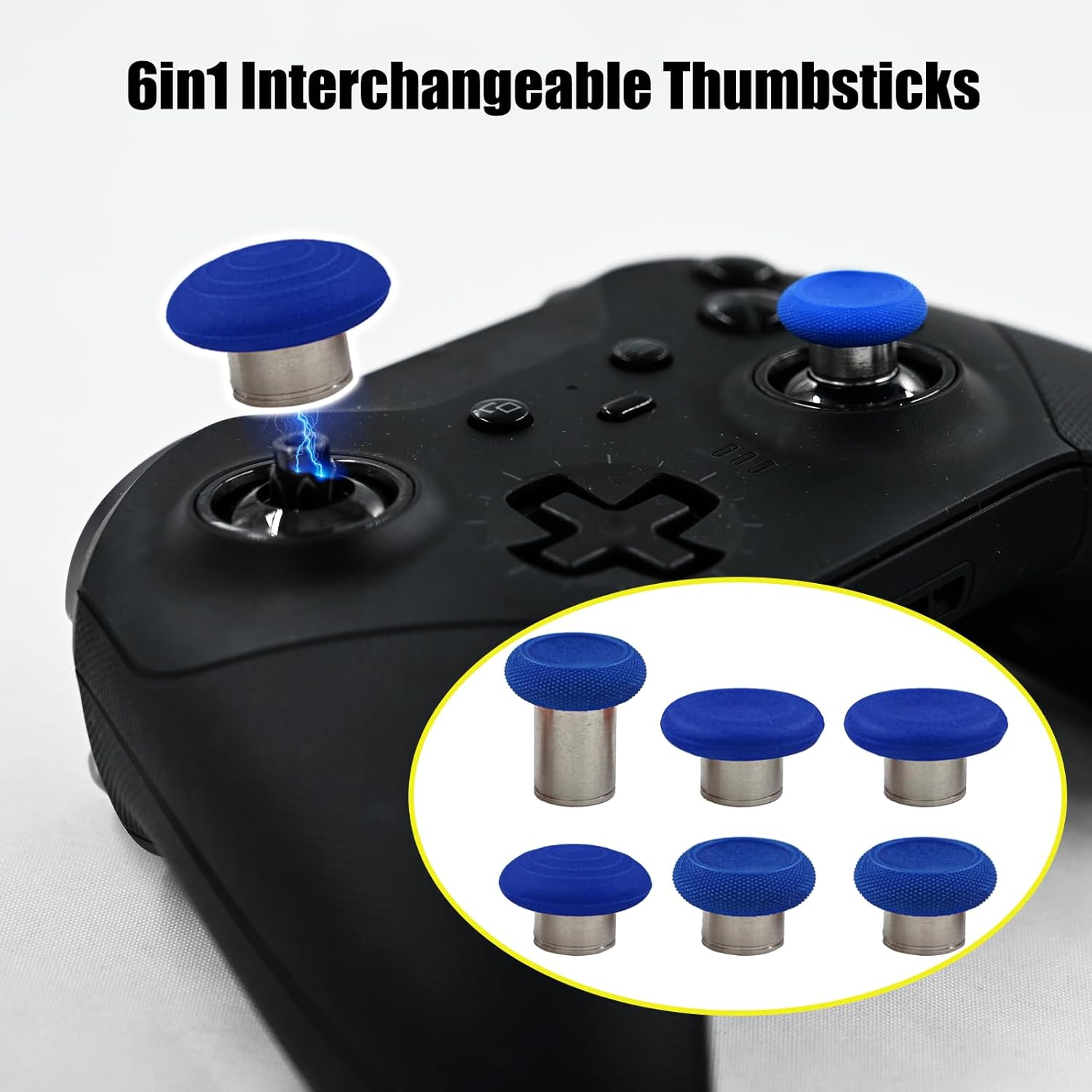 Lixiongbao 13 Pack Thumbsticks for Xbox Elite Series 2 Controller, Controller Accessories with Blue Plastic Paddles, D-Pads & Joysticks, Compatible with Xbox Elite Series 2 Controller image number 1