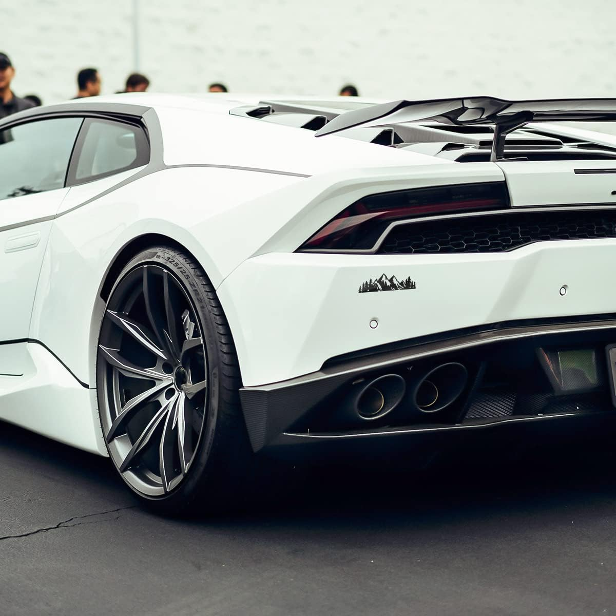 7 Inch Snow Mountain Tree Stickers for Car, Mountains Graphic Logo Decals, Premium Badge Decals for Car Trunk Tailgate Emblem, Car Decoration Accessories for Truck, SUV, Sedan (Black Mountain/1 PCS) - Black Mountain image number 3