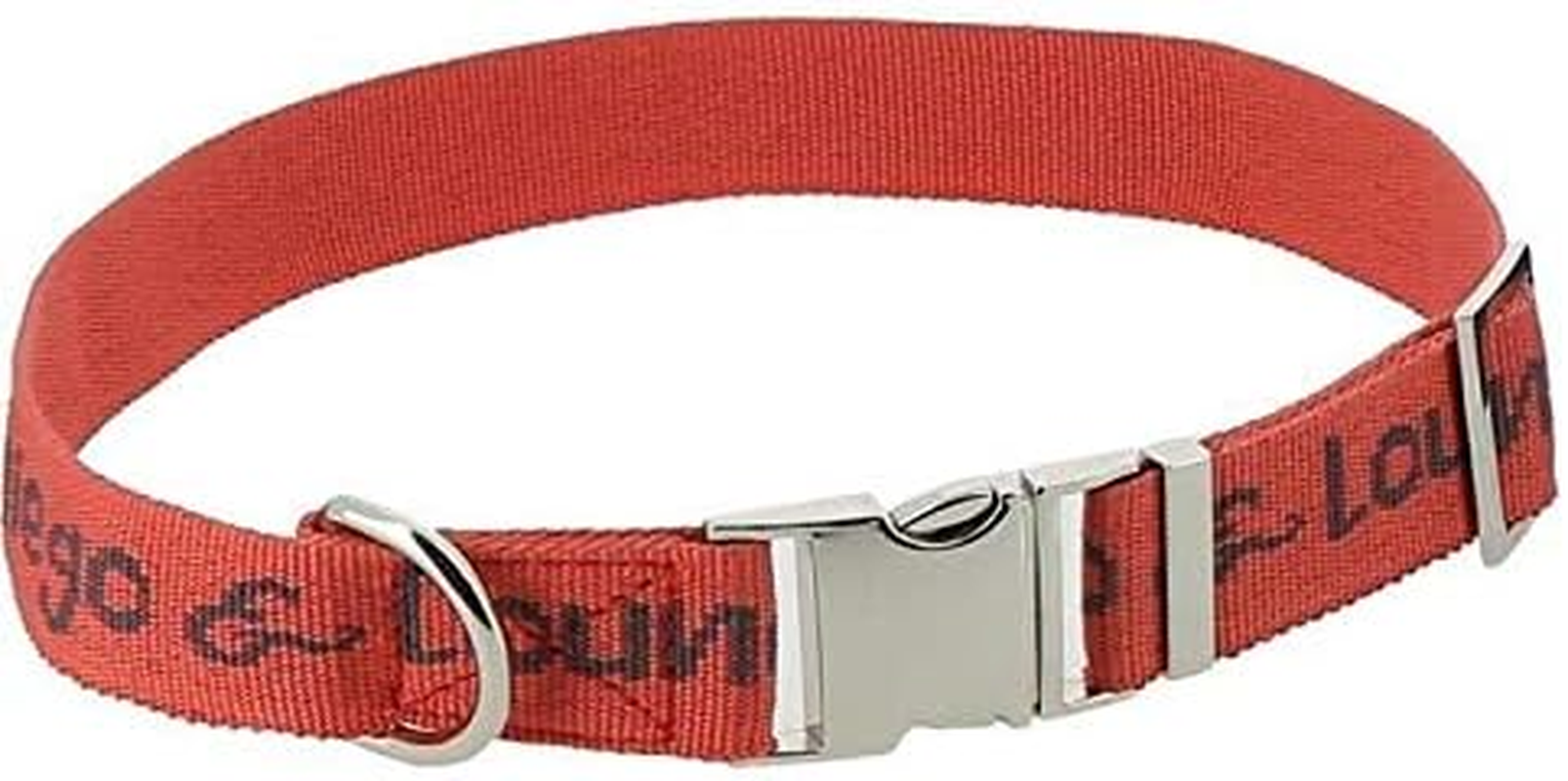 EKKIA France Nylon Collar for Dogs, Diego & LOUANA Collar, Nylon, for Medium and Large Dogs, Coral Color, 23.6 Inches (60 Cm)