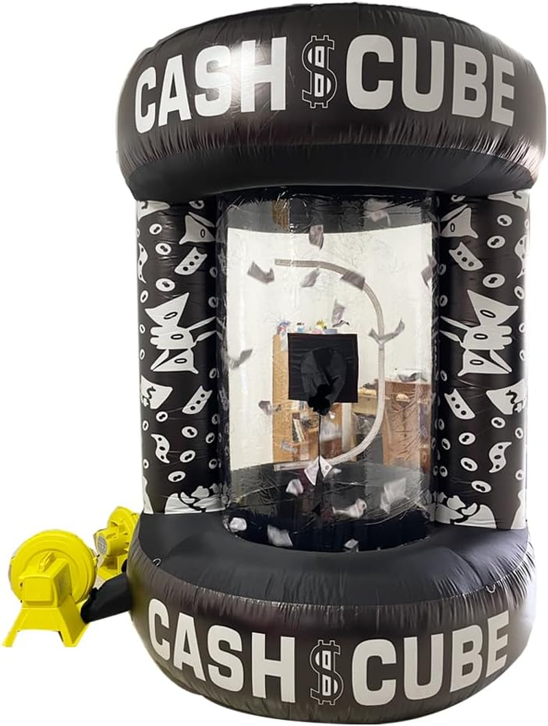 TONGFUSHE Inflatable Cash Cube Booth - Money Grab Machine, Three-Dimensional Fast Cash Grab Game Activity (Without Air Blower) image number 4