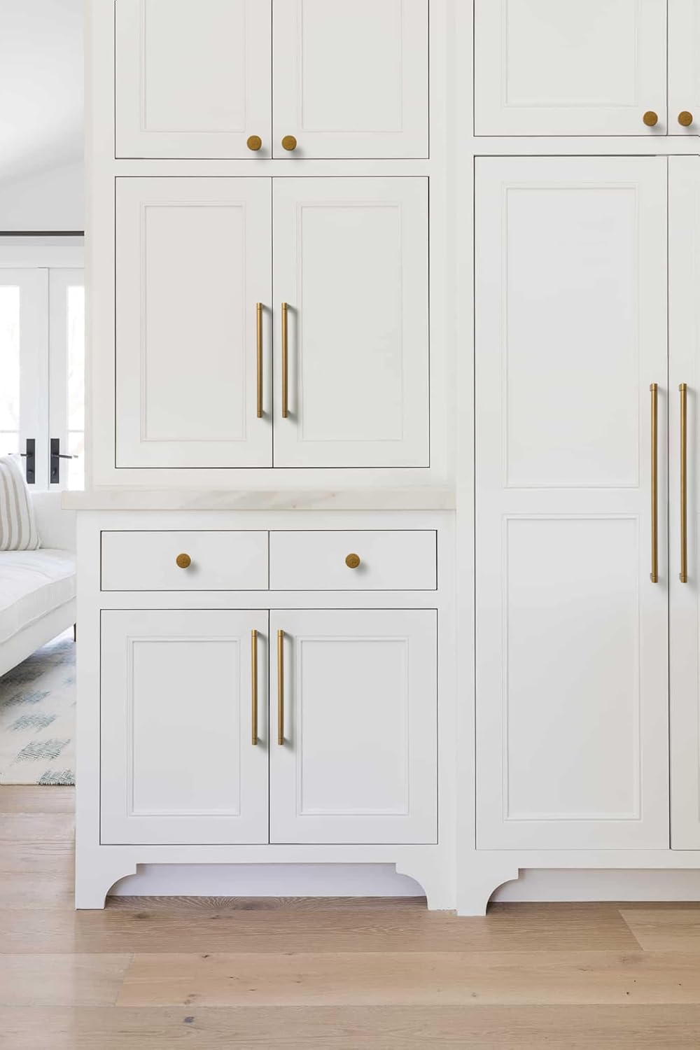 Goo-Ki 6 Pack Cabinet Knobs Antique Brass Drawer Knobs - Solid Zinc Alloy Single Hole/Screw Vintage Bronze Bar Cabinet Pulls Handles Retro Brass Kitchen Hardware image number 6