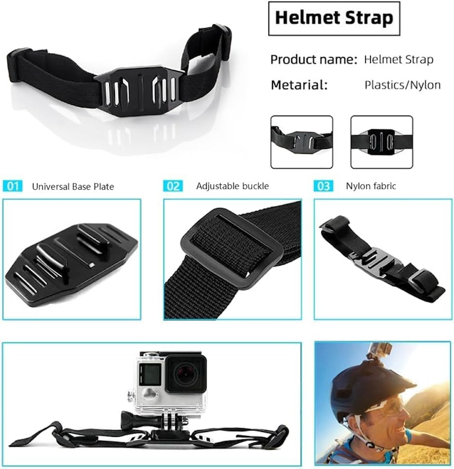 Camera 59-In-1 Action Camera Accessories Kit Compatible with Gopro Hero 10/9/8/7/6/5/4, DJI Osmo Action 2, 3, 4, 5, Insta360 Ace Pro/Ace Pro 2 Akaso and Other Sports Cameras & Durable Case image number 6