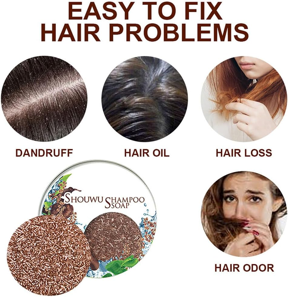 EUIOOVM Hair Volumizing Moisturizing Shampoo Bar - Improve Hair with Nutritional Essence and Variety of Nutritional Essence Can, White Label with Box image number 3