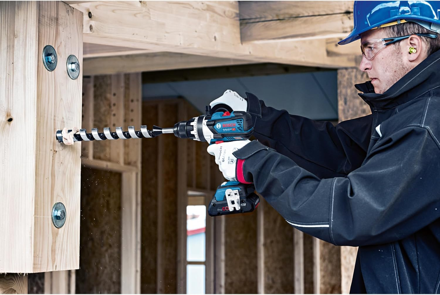 Bosch Professional 18V System Cordless Combi Drill GSB 18V-110 C (Max. Torque of 110 Nm, Incl. Aux. Handle, without Battery/Charger) image number 2