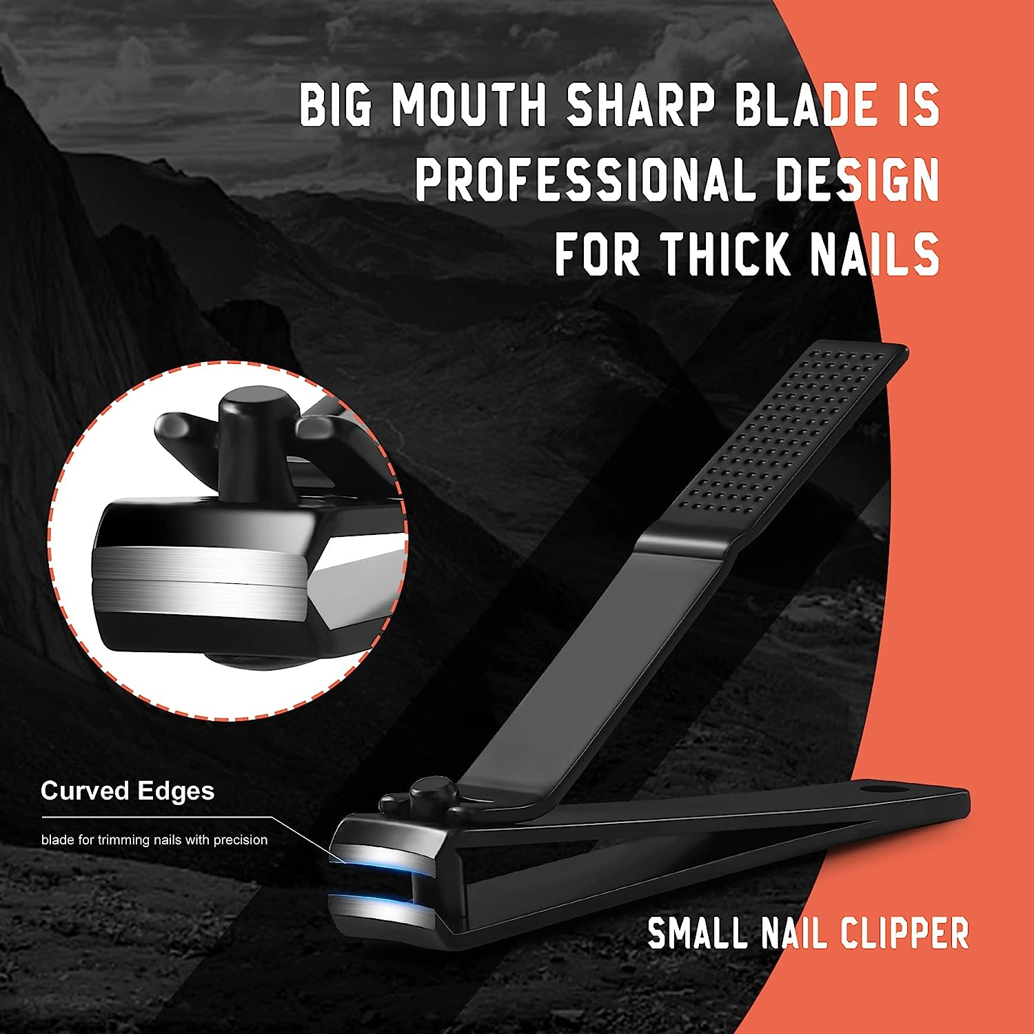 BEZOX Nail Clippers Set of 2 - Stainless Steel Fingernail Clipper and Toenail Clippers for Men and Women