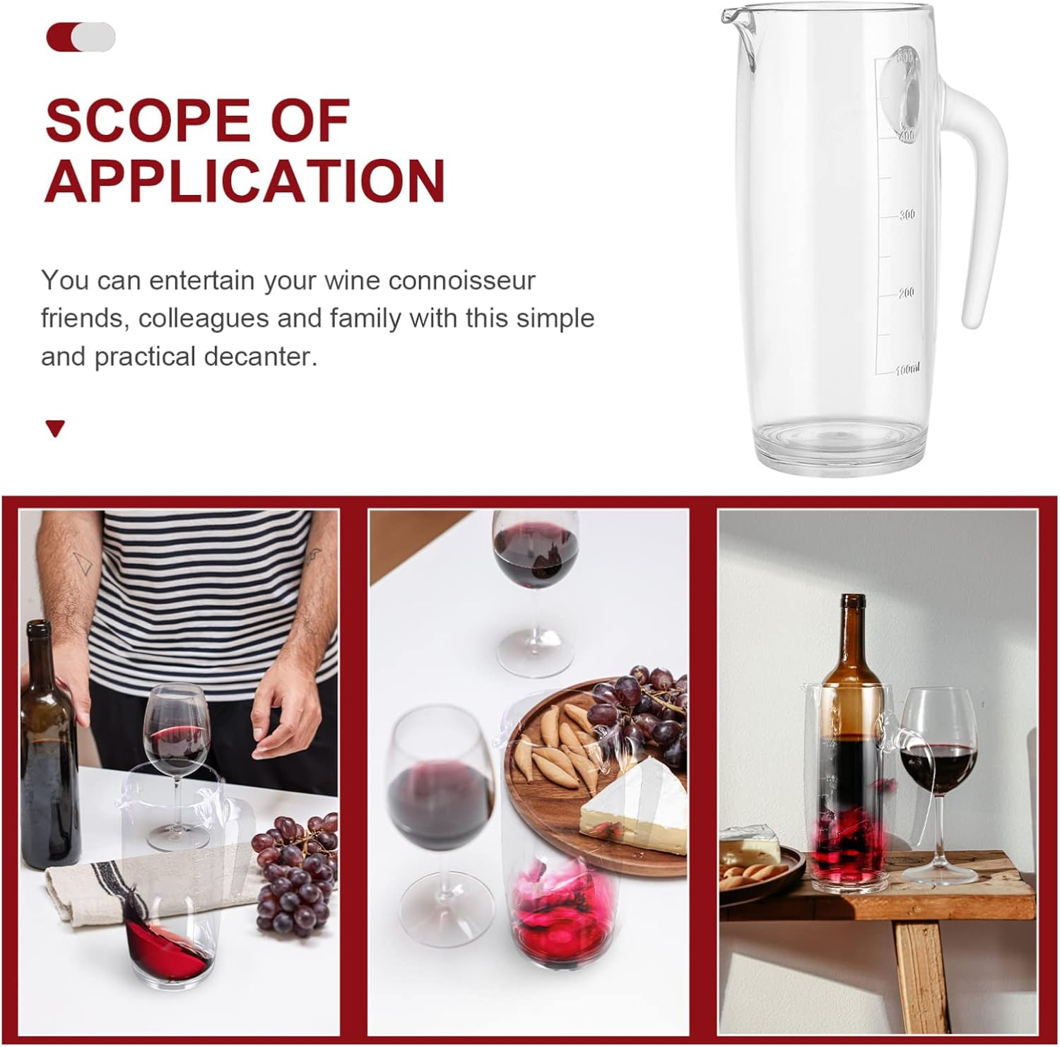 UTHCLO Wine Dispenser Liquor Divider Whiskey Decanter Wine Jug Aerator Decanter image number 1