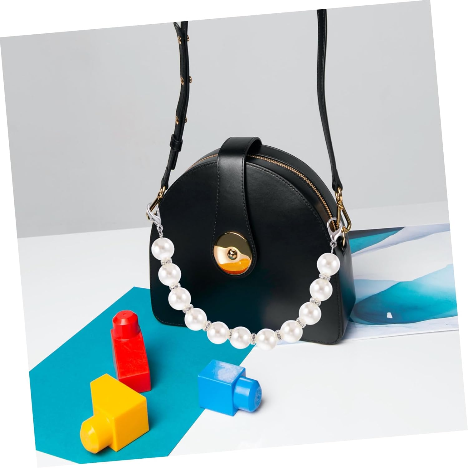 Gogogmee Pearl Chain Bag Strap Replacement Handle Accessory DIY Purse Chain for Luggage Strap image number 4