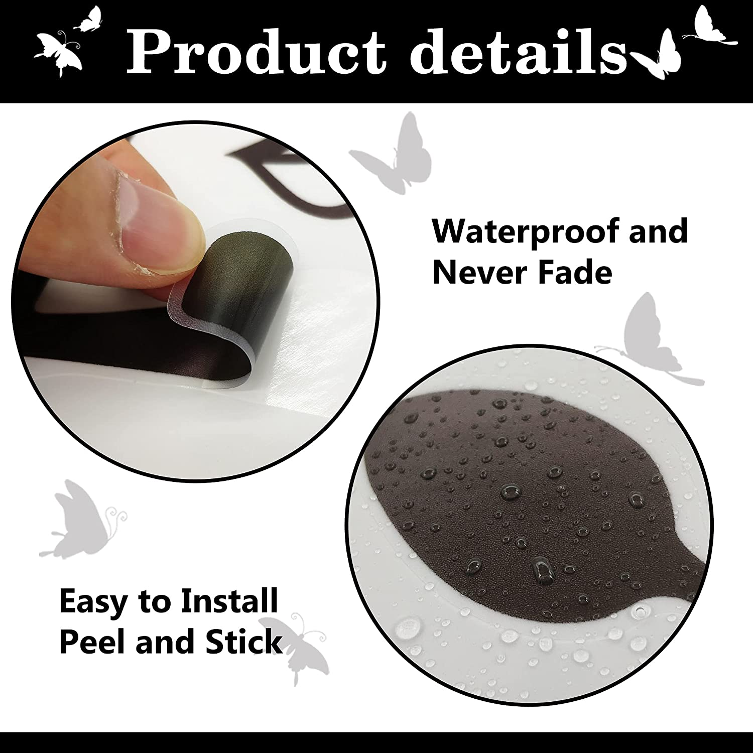 Kitchen Wall Decals Dinner Meal Prayer Wall Stickers Vinyl Kitchen Quotes Wall Decal Let'S Eat Bless the Food before Us Sign Christian Religious Saying Stickers for Dinning Room Home Restaurant image number 2