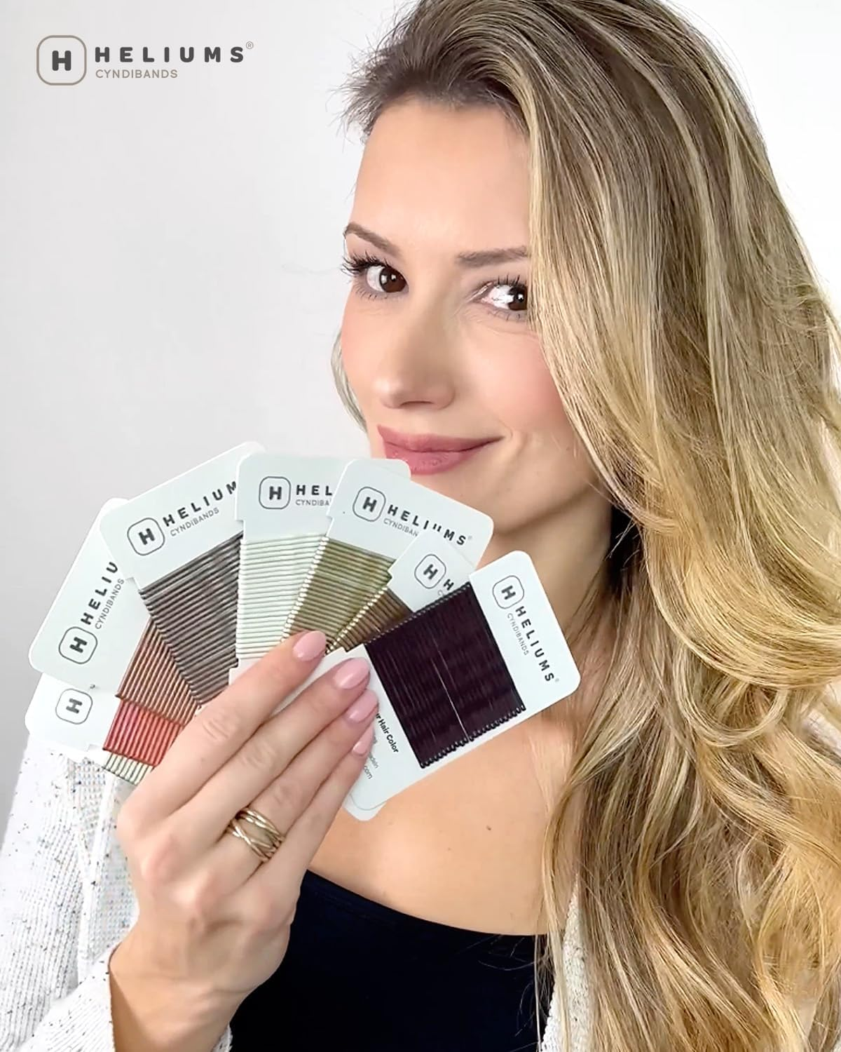 Heliums Large Bobby Pins - Silver Gray - 2.5 Inch Extra Long Wavy Hair Pins - 24 Pack - Auburn image number 5