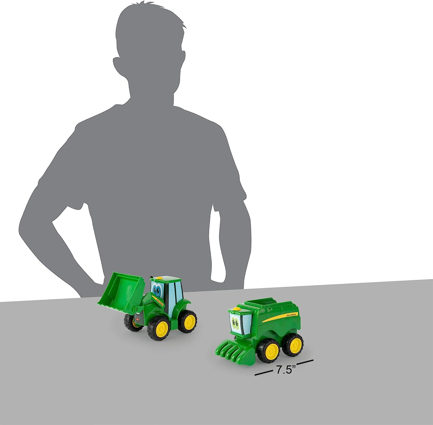 Tomy John Deere Farmin' Friends Vehicle 2 Pack, Tractor and Combine Harvester - 18 Months and over 47193 - Modern image number 3