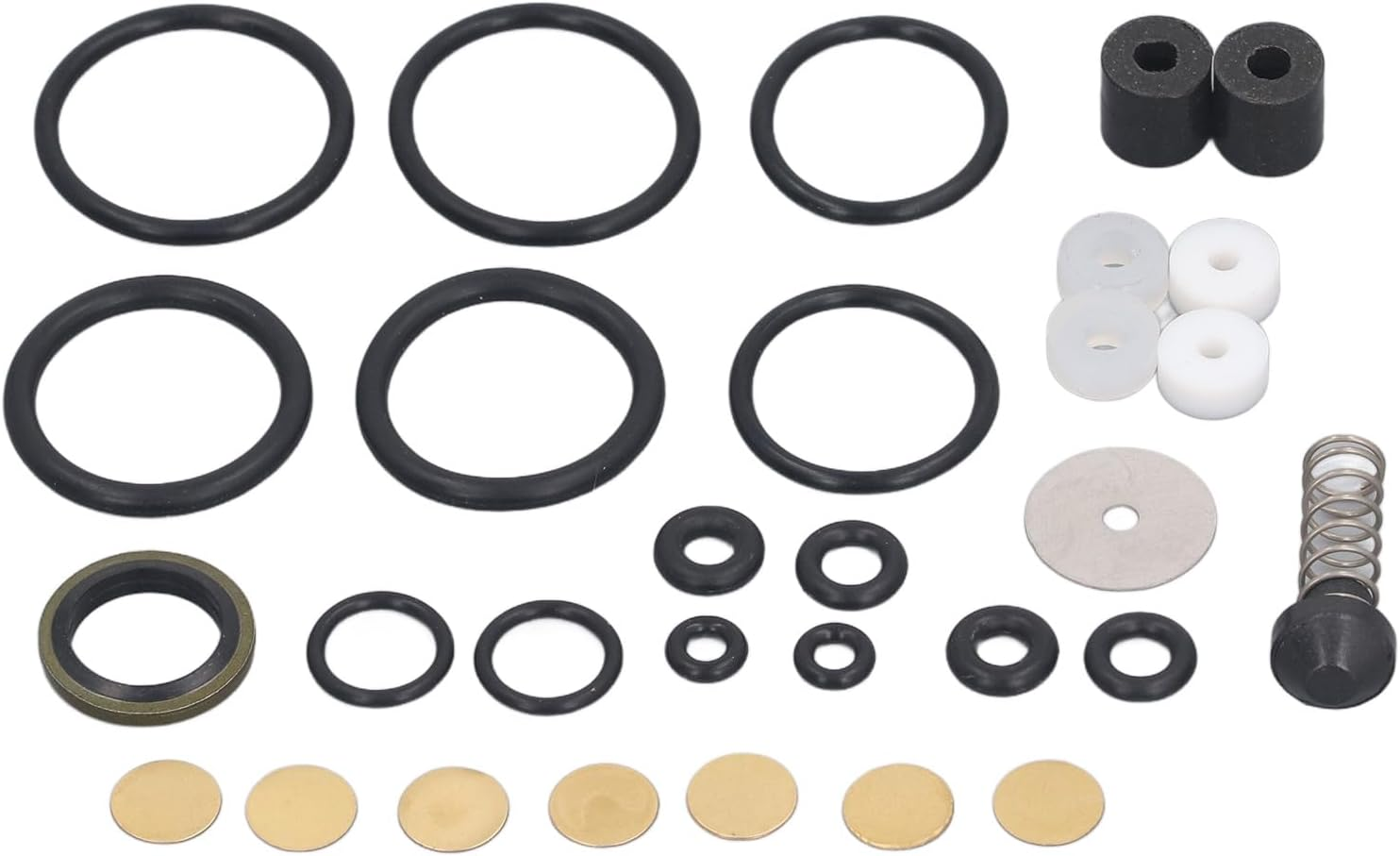 Air Compressor Replacement Parts Kit, with 15 Sealing Rings, 2 Air Pump Piston Rings, 7 anti Explosion Plate, Easy to Install and Use, for High Pressure Air Pump