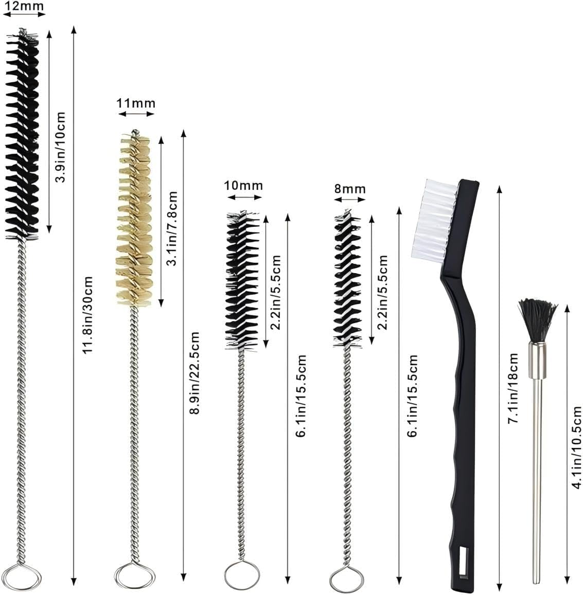 Paint Spray Gun Cleaning Kit, 21 Piece Nylon Mini Tube Brush Set with Needle, Paint Spray Gun Cleaning Brush,Paint Gun Cleaning Brush Spray Gun Cleaning Brush,Paint Spray Gun Cleaning Brush