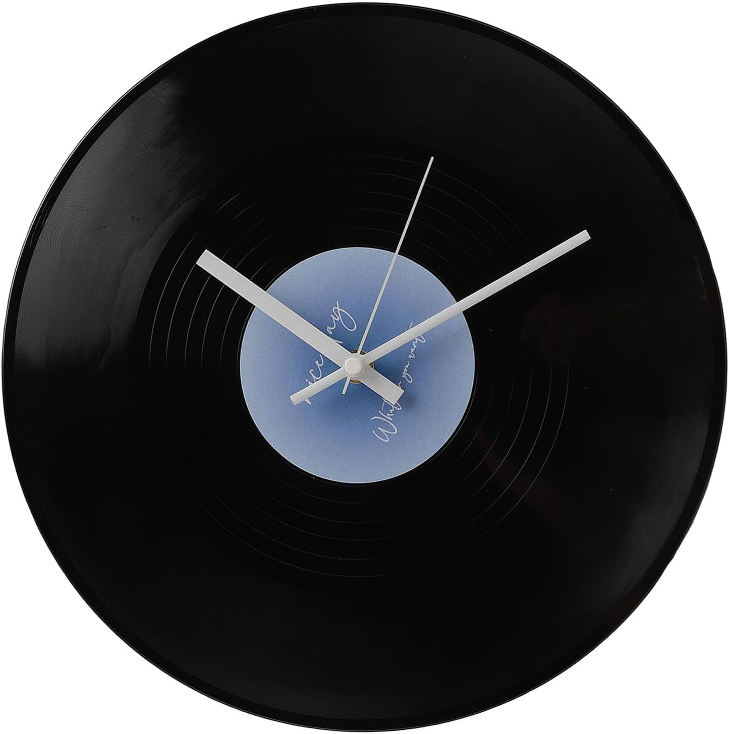 12 Inch Wall Clock, Vintage Record Wall Clock, Modern Battery Operated Wall Clocks, Built in Battery, Silent Non Ticking Wall Clock for Office, Home, Living Room, Bedroom (Purple)