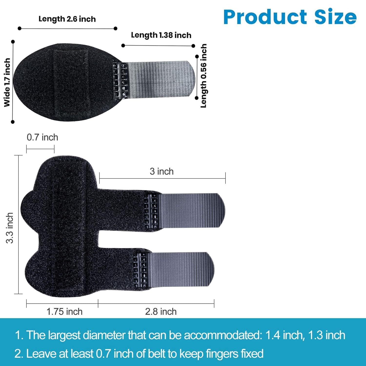 Trigger Finger Splints, 2 Pieces Finger Support with 2 Gel Sleeves, Index Finger Brace for Pointer, Middle, Mallet Ring, Broken Knuckle Immobilization image number 6