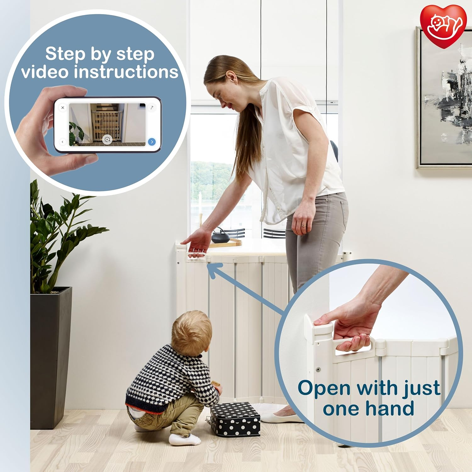 Babydan Guard Me Safety Gate, White