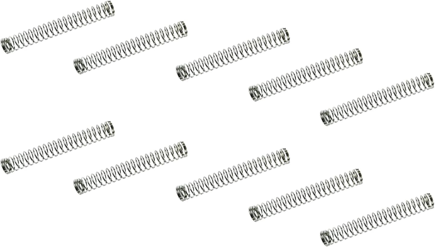 EKIND 25N Compression Spring, Wire Dia 0.5Mm, Outer Dia 3Mm, Free Length 25Mm, Compression after Length 8Mm, Spring Steel Extended Coil Suitable for Light Industry DIY (10Pcs, Silver) image number 3