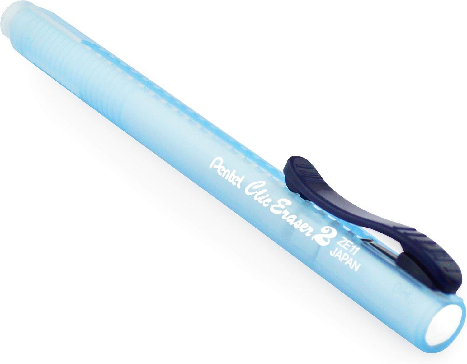 Pentel Clic Stick Eraser Holder - Blue Barrel + Clic White Eraser Refills (1) image number 4