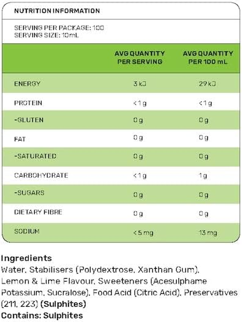Zerup Zero Sugar Lemon Lime Flavoured Syrup 1L Bottles, Sugar Free Syrup, Lemon Lime Flavour Drink Mix, Low Calorie Flavourings for Milk Shakes, Cocktails, Teas, Gluten Free, Keto Friendly, Halal image number 1
