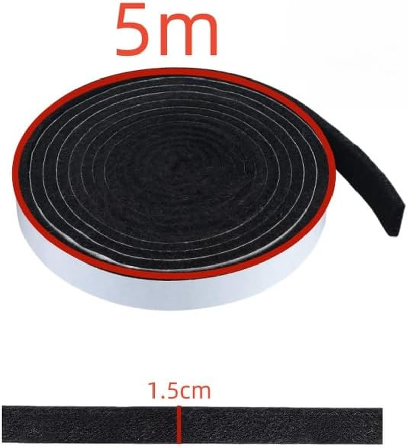 High Temperature Grill Seal Self Stick Felt,1.5Cm*5M Gasket Smoker Seal Self Stick Grill Tape for Accurate Barbecue Temperature Control Performance image number 1