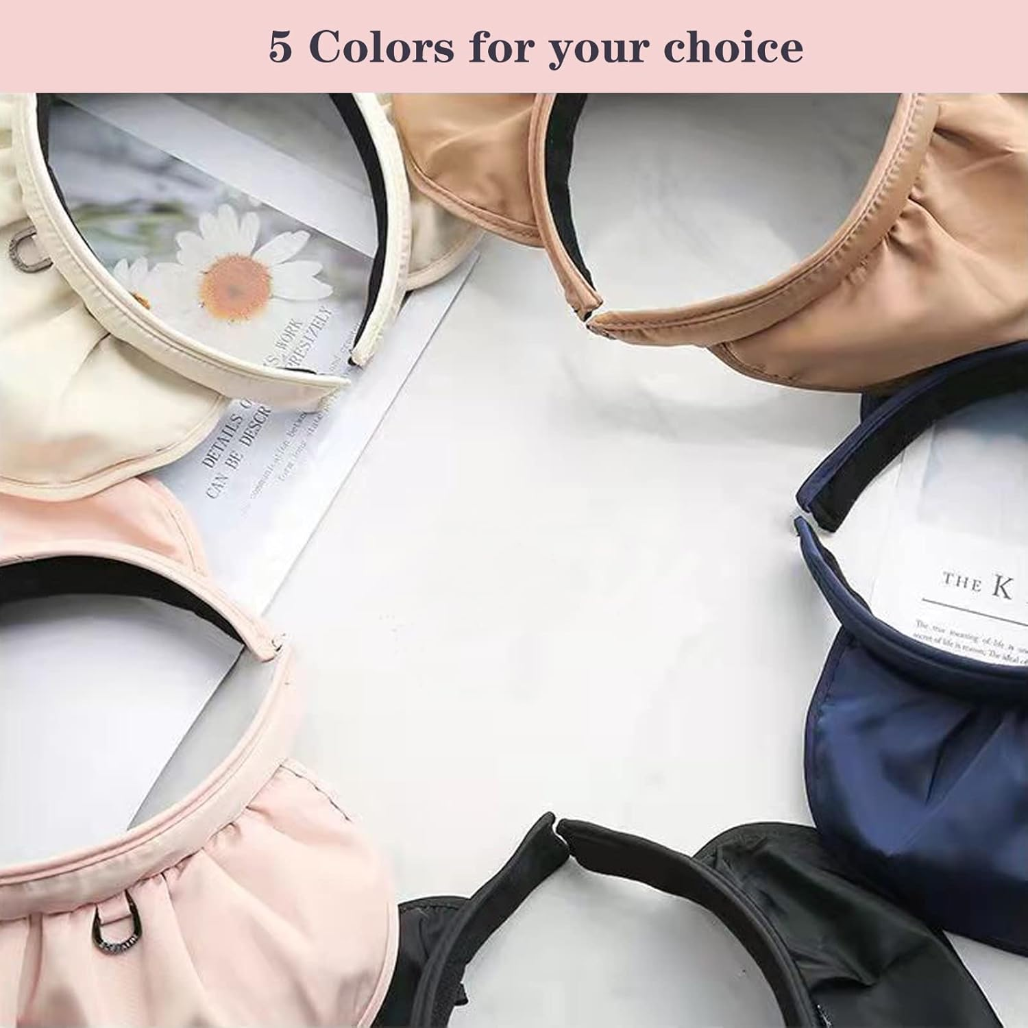 Korean Women'S Solar Hat UPF50+ Ultraviolet Sun Sunscreen Sun Hat Beach Covered Face Empty -Top Sun Hat image number 4