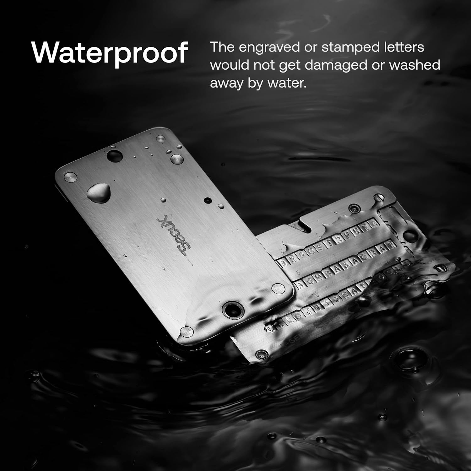 Secux &ndash; XSEED PRO Eco - Indestructible Bitcoin Wallet Crypto Seed Storage Steel Plate - Compatible with Ledger, Trezor Hardware Wallets