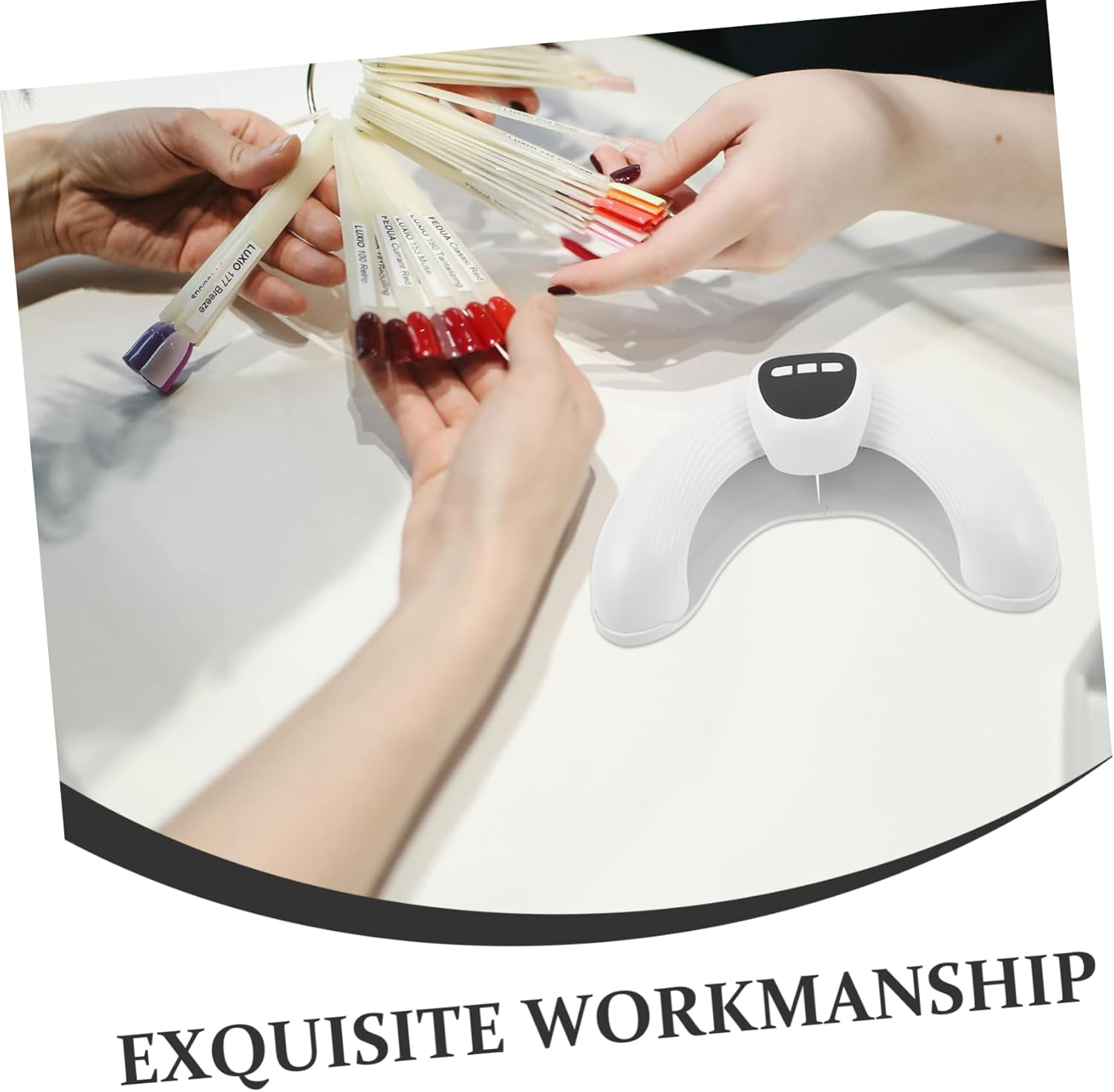 LOLIPPYY UV LED Nail Lamp U Shaped Stretchable Design with Dual Light Source for Polish Drying Automatic Sensor Nail Dryer with UV Protection for Home and Travel Use image number 5