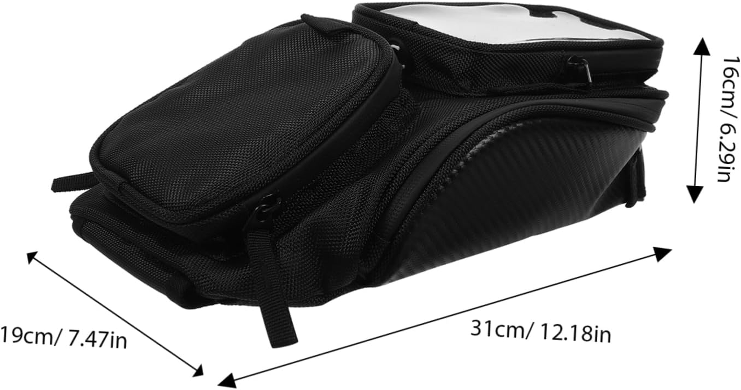 JECOMPRIS Motorcycle Tank Bag Magnetic Lock Portable Storage Bag for Motorbike Waterproof Backpack