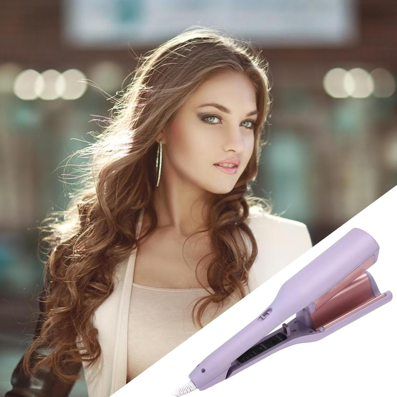 BORATO Hair Waver Curling Iron | 32Mm Ceramic Heated Waver | Portable Hair Curler, Hairstyle Iron for Home, Colleague, Dorm, Spa Center, Salon image number 3
