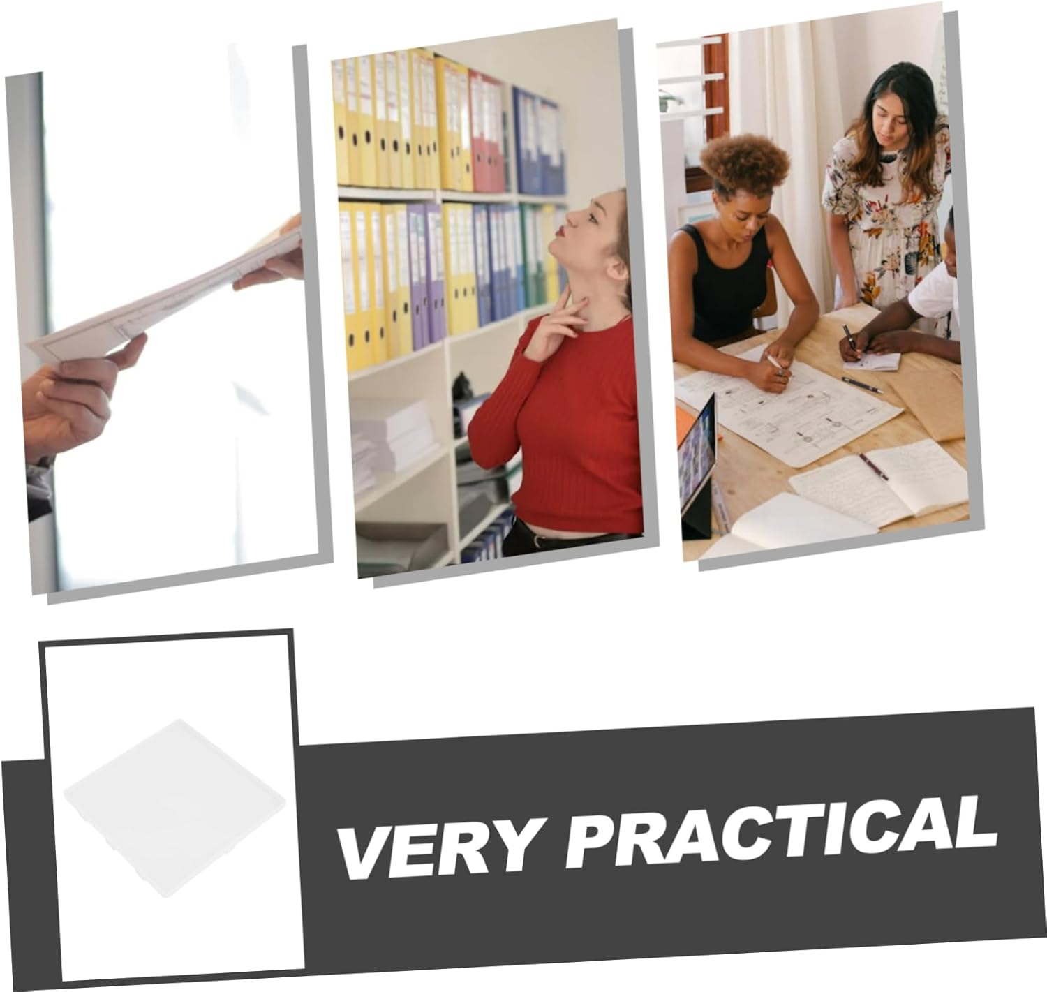 COOPHYA 2Pcs Document Organizer Box Filing Storage Box for Desktop Cards Storage Container Photo Holder Case Desk Organiser image number 6