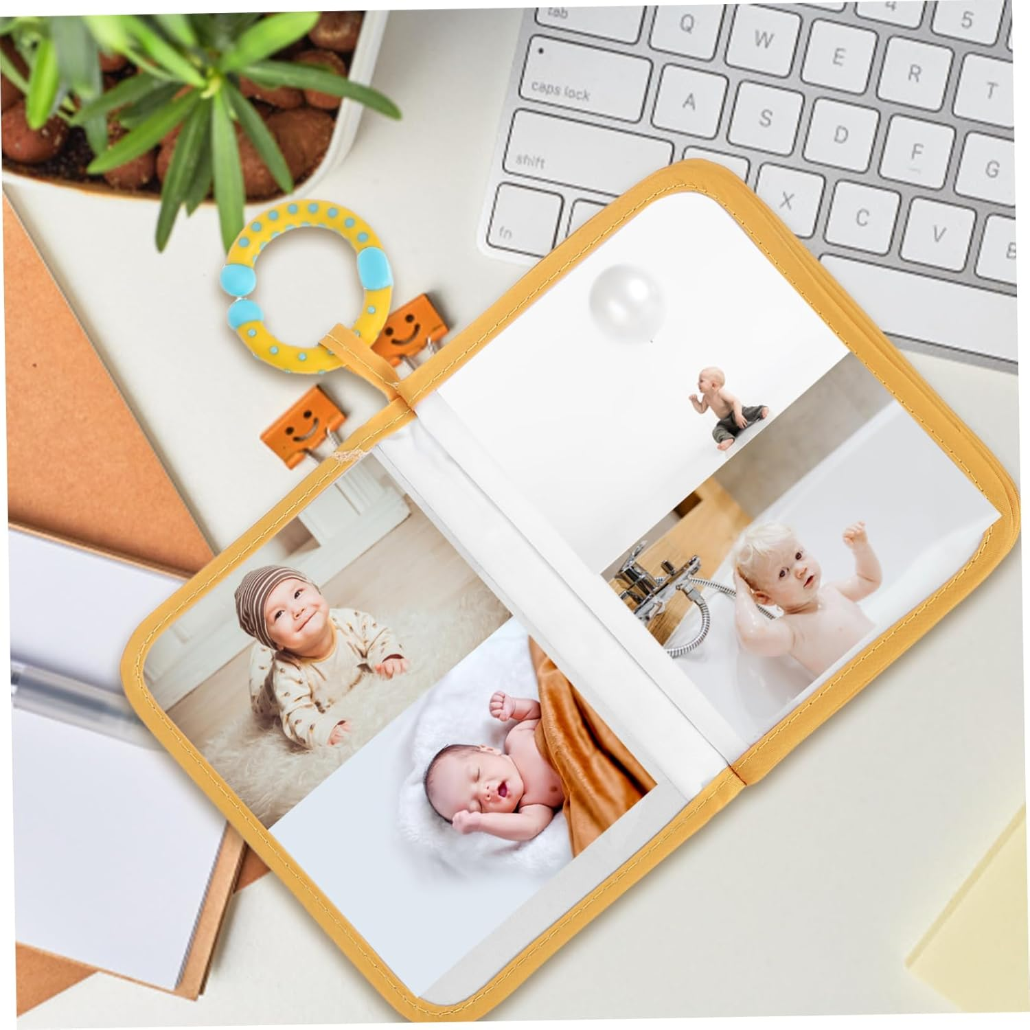 Toyvian Soft Photo Album Fabric Keepsake My First Family with Photo Slots for Newborn Boy Girl Versatile Storage for Keepsakes and Shower Gift image number 6