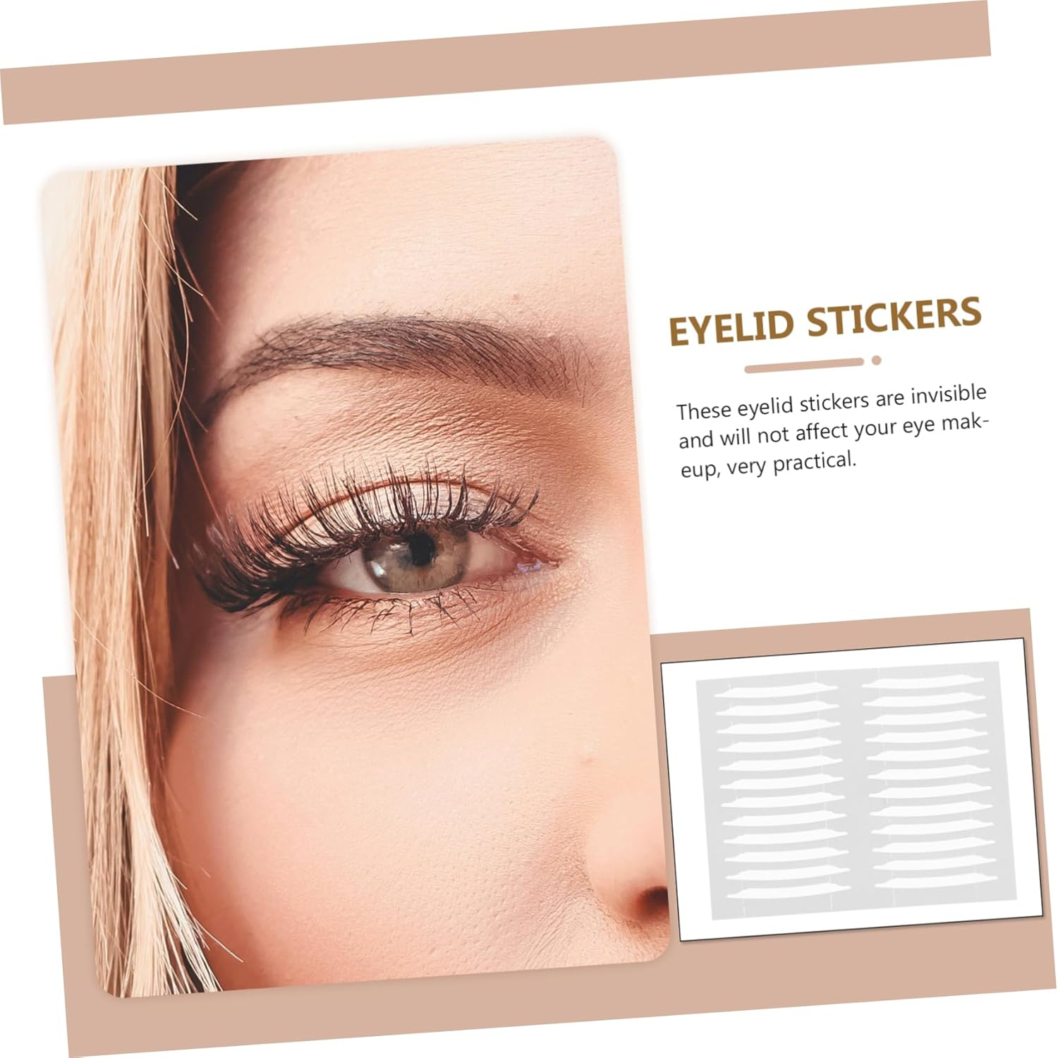 HAKIDZEL Clear Tape 30 Sheets Cosmetics Double Sided Tape Invisible White Practical Double Eyelid Tape Beauty Products Sticker Sided No Trace Cosmetic Korean Girl Eyelid Tape