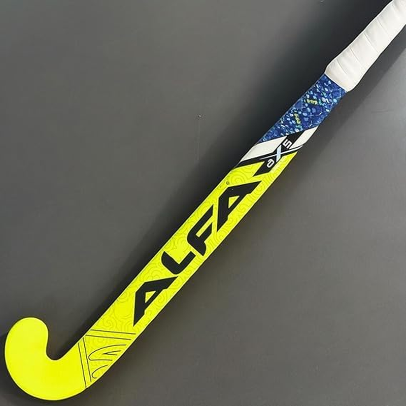 ALFA AX5 Hockey Stick| Color: Fluro Yellow | Size: 36.5" | Material: 50% Carbon Composite | Gender: Unisex | Scoop Bend for Drag Flicks | Ergonomic Grip for Control | Lightweight for Speed image number 2