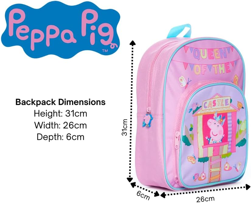 Peppa Pig Queen of the Castle Childrens Backpack Pink, Pink, One Size image number 2