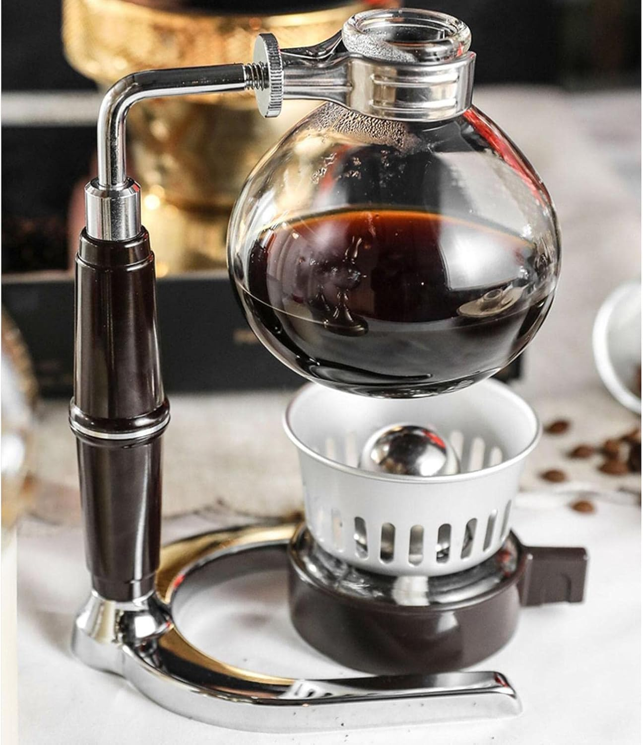 Fenteer Siphon Coffee Maker 3/ Vacuum Coffeemaker for Kitchen and Office - 160X110X360Mm