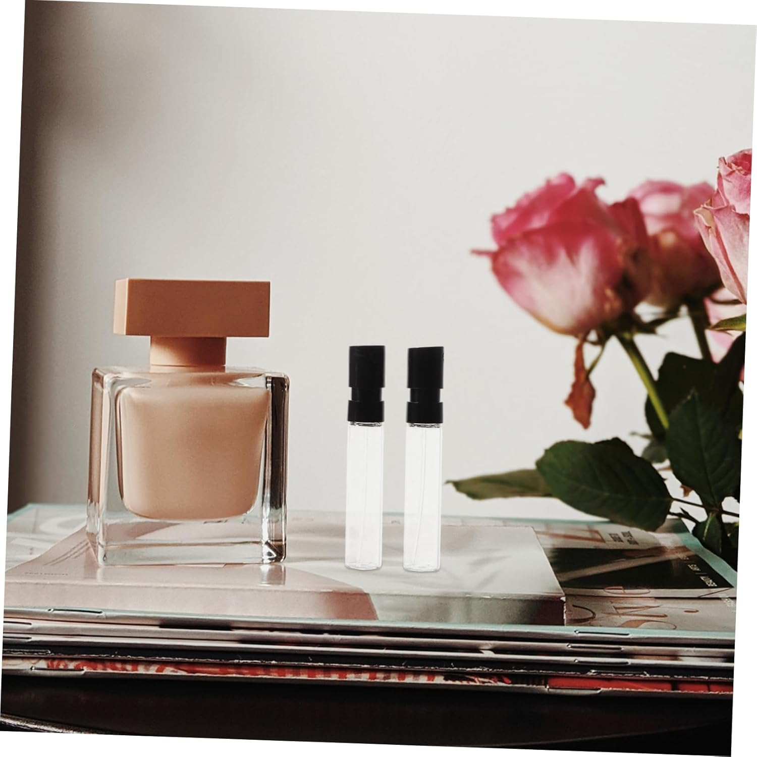 TOGEVAL Mini Glass Spray Bottles 10Pcs 2Ml Travel Perfume Bottle Refillable Fine Mist Atomizer Portable Sample Containers for Fragrance Essential Oils image number 1