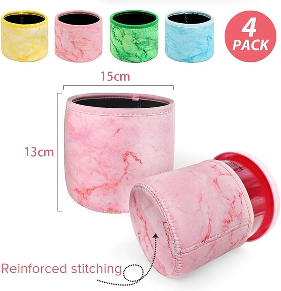 4 PCS Ice Cream Neoprene Sleeve, Reusable Insulated Sleeves Ninja Creami Accessories, for Ninja Creami Pints,Compatible with NC301 NC300 NC299AMZ Series Ice Cream Maker Containers image number 6