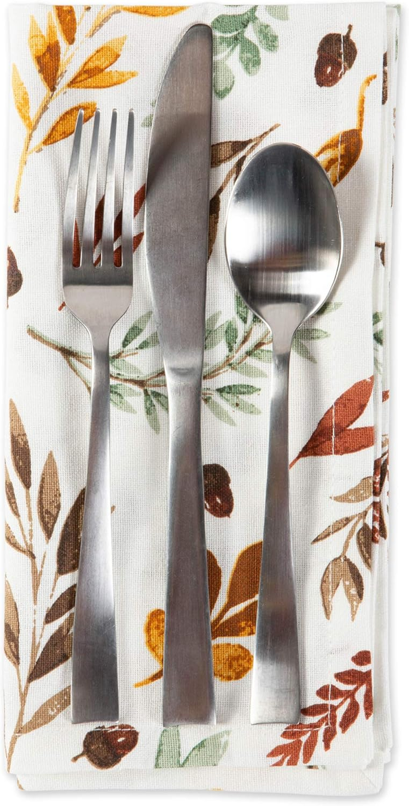 DII Thankful Autumn Collection Fall Tabletop Decoration, Square Napkin Set, 20X20, Fall'S Bounty, 6 Piece image number 3