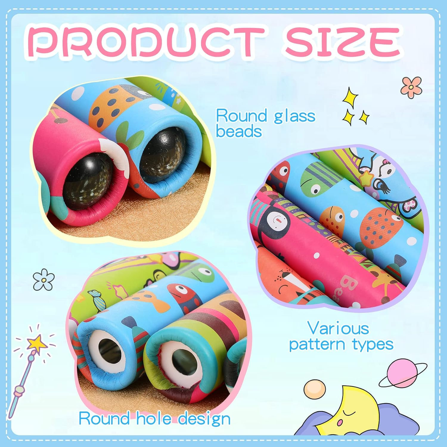 Chivao 20 Pcs Classic Kaleidoscopes Educational Toys for Party Favors Fun Kaleidoscope Toy Stock Stuffers Bag Fillers Birthday School Classroom Prizes, Random Colors (Unicorn) image number 5