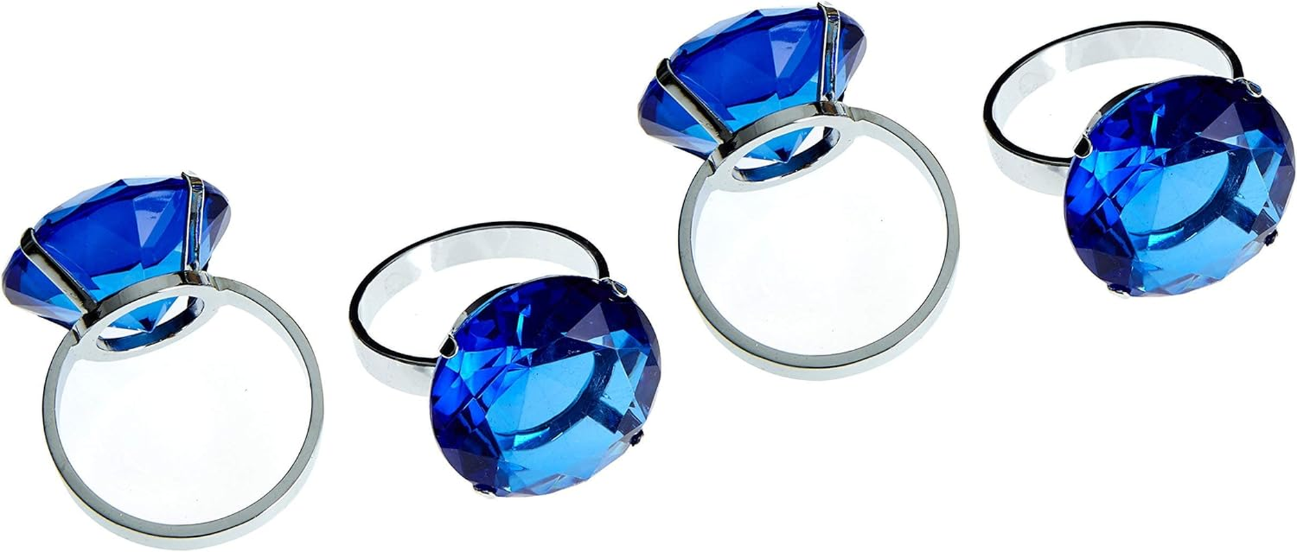 Premier Housewares Diamante Napkin Rings - Set of 4, Purple - Blue image number 7