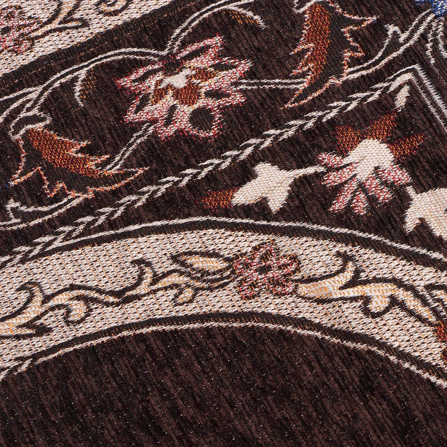 Prayer Rug, 70X110Cm Chenille Prayer Mat Thick and Washable with Tassel Design, Multipurpose Prayer Decorative Carpet for Camping Office Bedroom (Dark Brown) image number 3