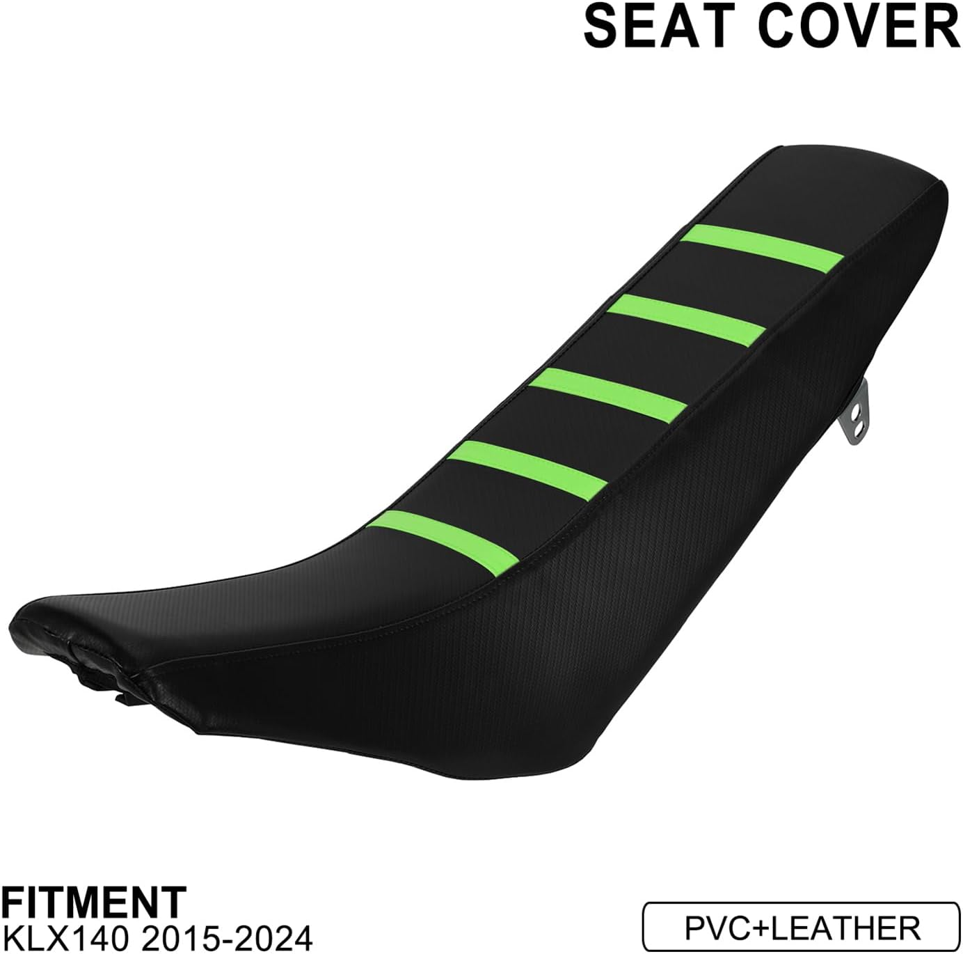 USTPO Ribbed Dirt Bike Seat Cover Gripper Soft for KLX 140 KLX140 KLX140G KLX140L KLX140R KLX140RF 2015-2024 Pit Bike Non-Slip Surface Protector Green image number 3