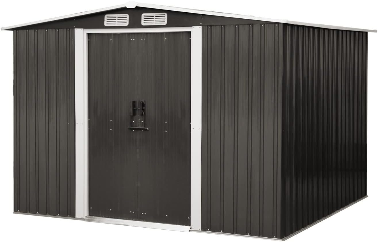Livsip Outdoor Storage with Metal Base and Lock 2.57 X 2.05M Garden Shed - With Base image number 3