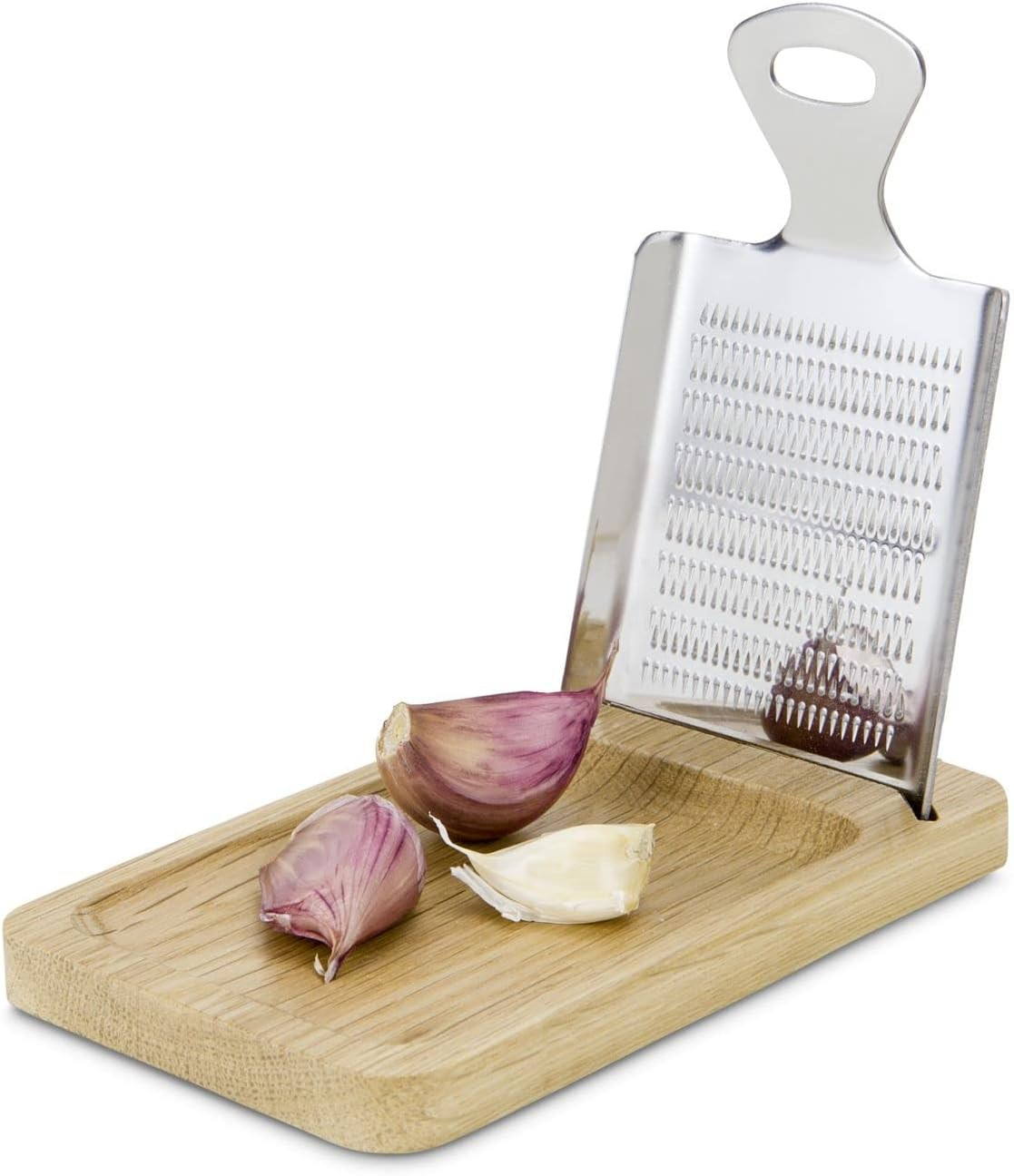 ROMINOX Gift Item Spice Grater // Aroma Exclusive Stainless Steel Grater with Oak Stand Integrated Shelf Ideal for Grating Salt Stones, Ginger, Turmeric, Garlic, Approx. 12.5 X 8 X 2 Cm image number 6