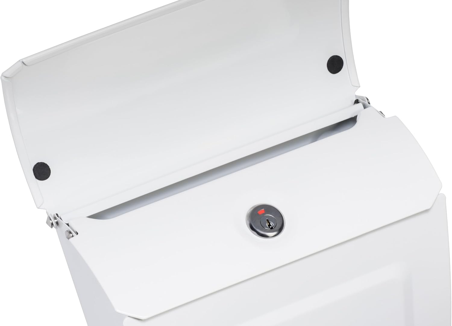 Architectural Mailboxes Aspen Galvanized Steel, Locking, Wall Mount Mailbox, 2594W-10, White, Small Capacity image number 5