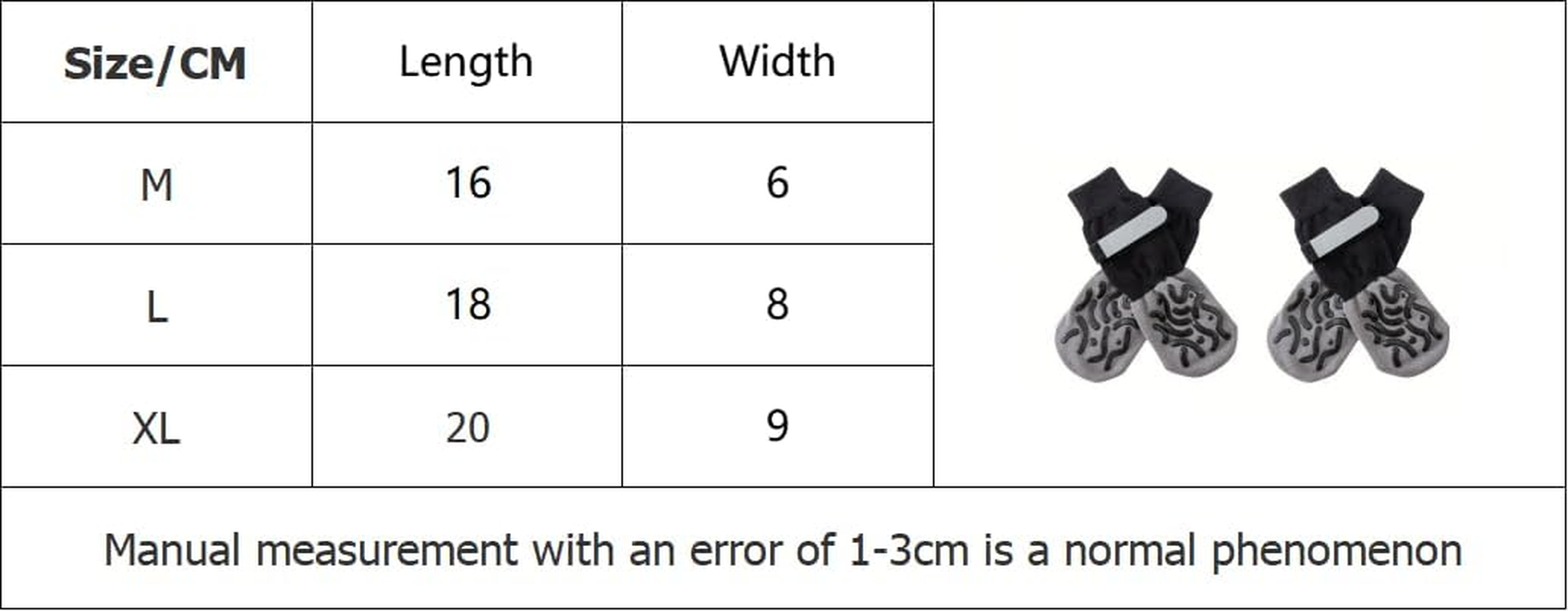 Anti-Slip Dog Socks-4 Pcs Double Sides Grips Dog Shoes Paw Protector for Hot Pavement, Prevents Licking,For Puppy Small Medium Large Senior Dogs (Black, L) image number 3