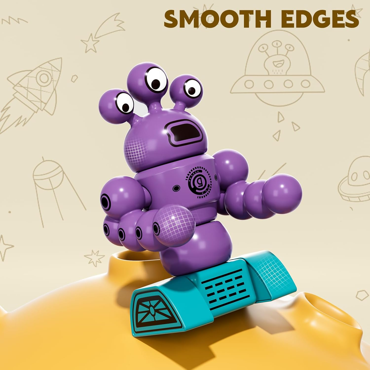 JUKUDAHU Magnet Robot Toy for Kids 3-5 Years Old - Magnetism Toys Stacking Blocks Playset with Storage Box, Educational Preschool Learning Toys for Boys Age 3-6, Christmas and Birthday Gifts