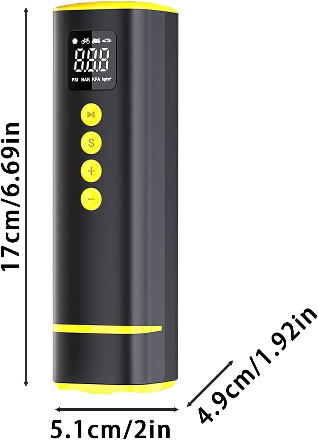 Derwrtup Portable Air Compressor | Cordless Air Pump - 150Psi Electric Tyre Pressure Gauge for Wheel Ball Bicycle Truck Motorcycle Bike Automotive image number 1