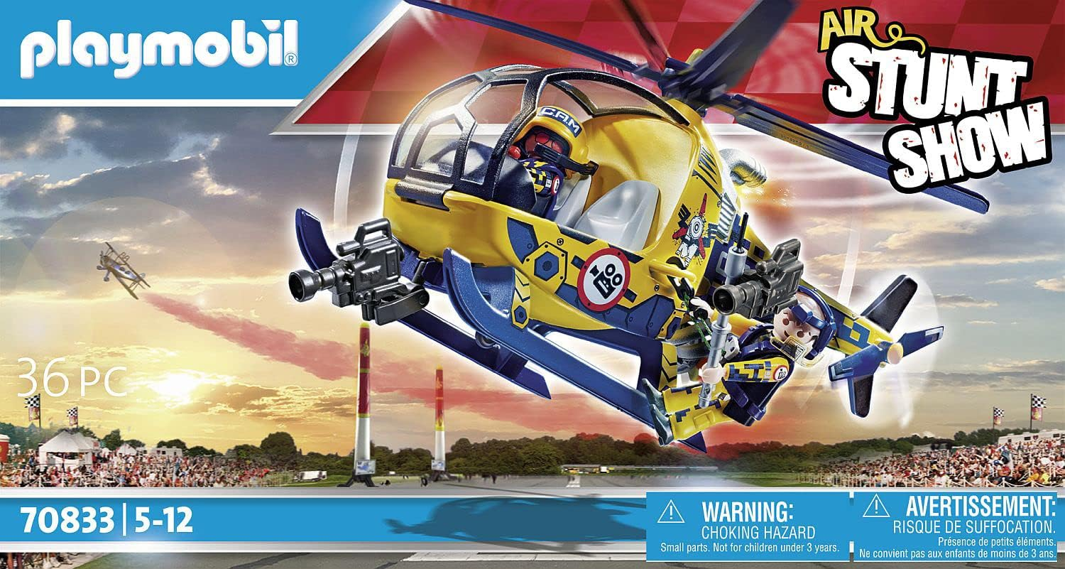 Playmobil - Air Stunt Show, Helicopter with Film Crew image number 1