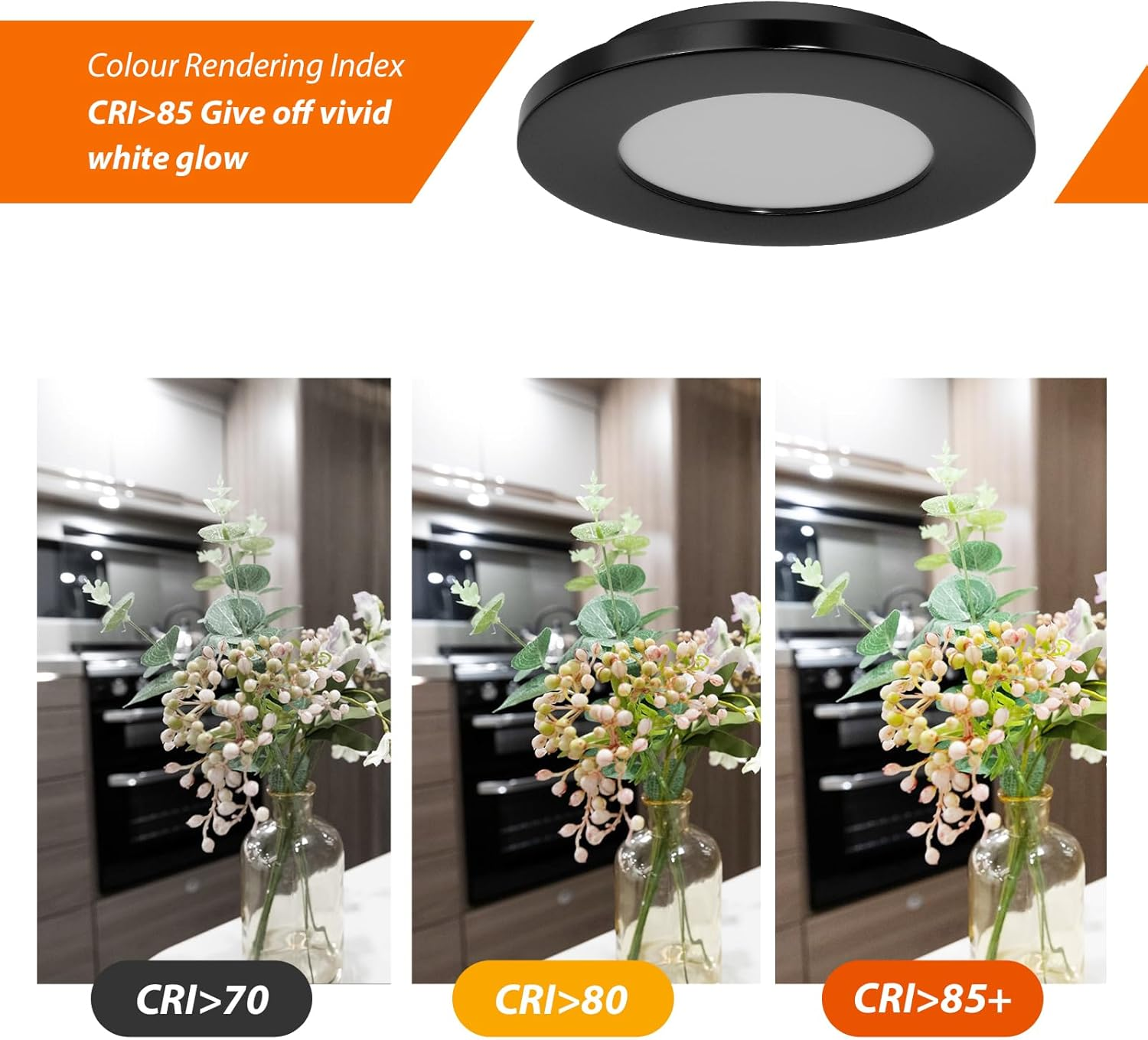 Dream Lighting 12V LED Recessed down Light Cool White Caravan RV Interior down Lamp 165Lumens IP44 Pack of 2