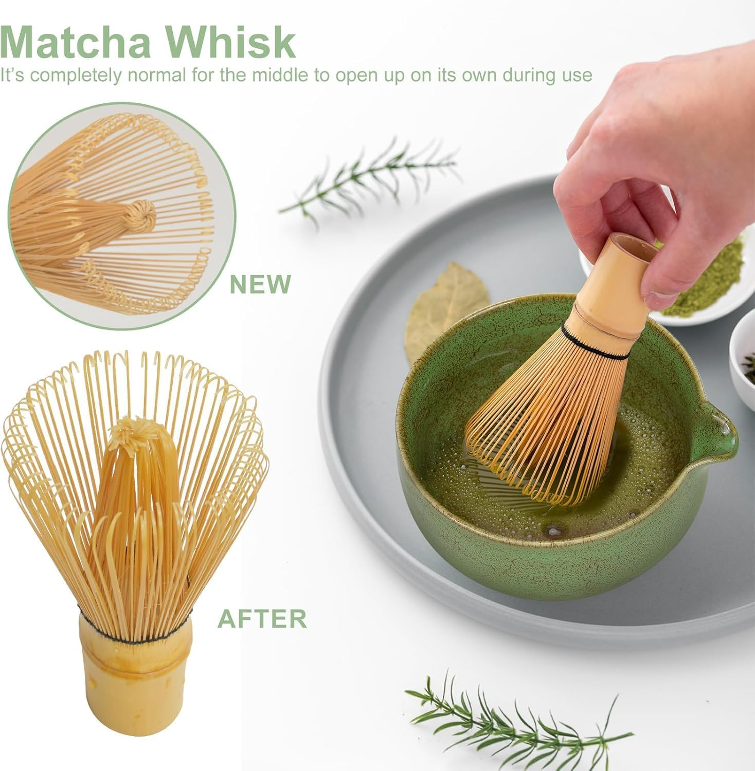 Handcrafted Bamboo Matcha Whisk, Myrthra Traditional Japanese Chasen Stirrer-Japanese Matcha Whisk